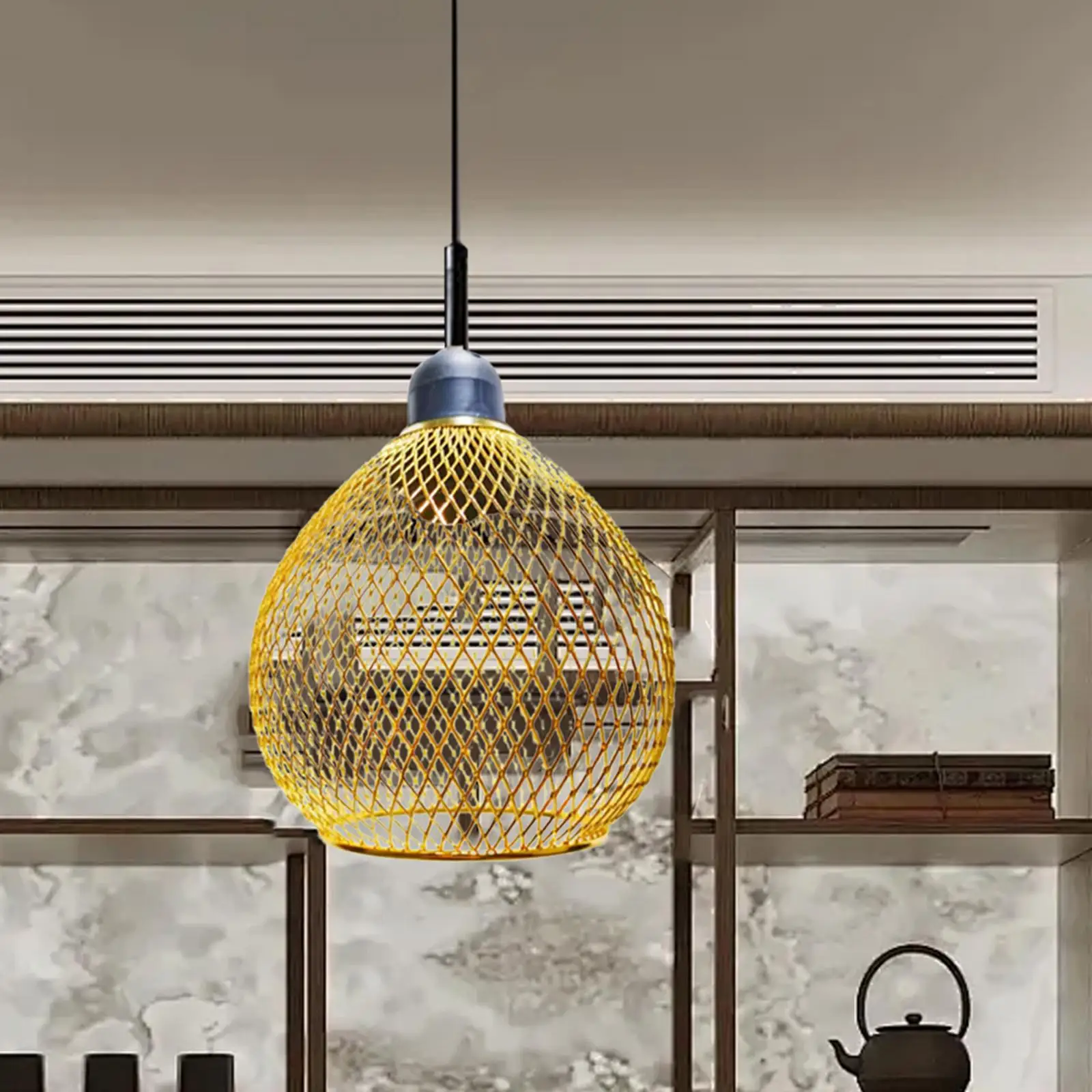 Mesh Pendant Lamp Shade Decoration Hanging Light Shade Pendant Light Cover for Hotel Dining Room Restaurant Living Room Kitchen