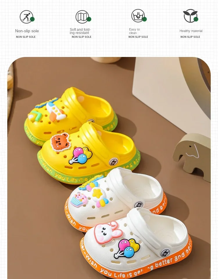Description Picture 3 of itemChildren's Sandals and Slippers Cartoon Soft Sole Anti Slip Children's Shoes Girls' Indoor Home Shoes Boys' Sandals Kids Shoes
