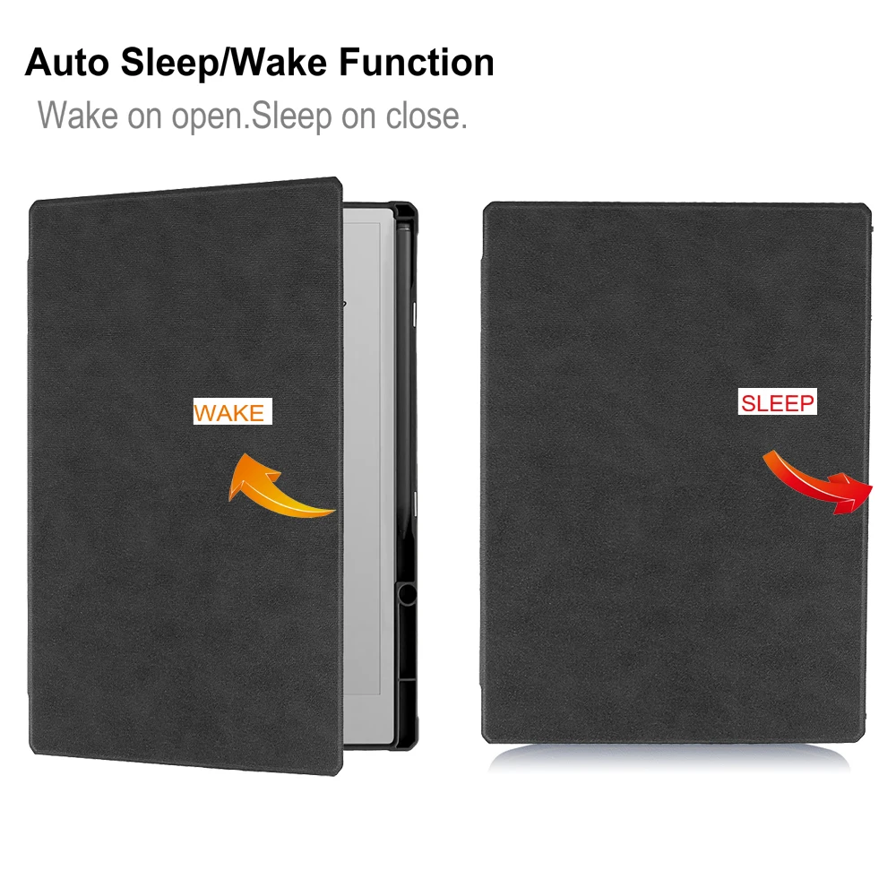 Elegant Leather Folio with Pen Slot and Smart Magnetic Closure