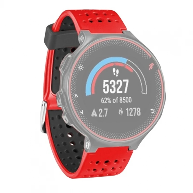 Cinturino Per Garmin Forerunner 220 230 235 630 620 735Xt Rosso Nero # Garmin Forerunner 220 # Garmin Forerunner 230 # Garmin Forerunner 235 # Garmin 