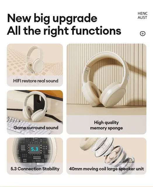 Original Lenovo Th30 Auriculares inalámbricos Bluetooth Auricular 5,0  Plegable-Audífonos y Auriculares-AliExpress