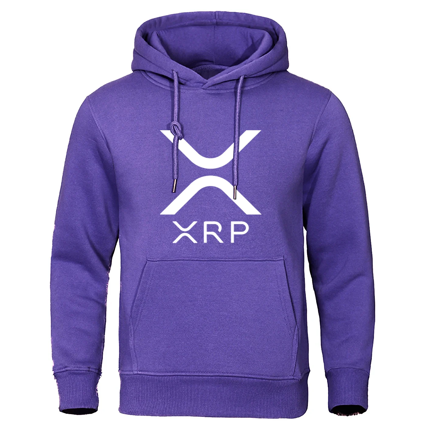 Cotton Pullover Hoodie for Men with Ripple XRP Logo