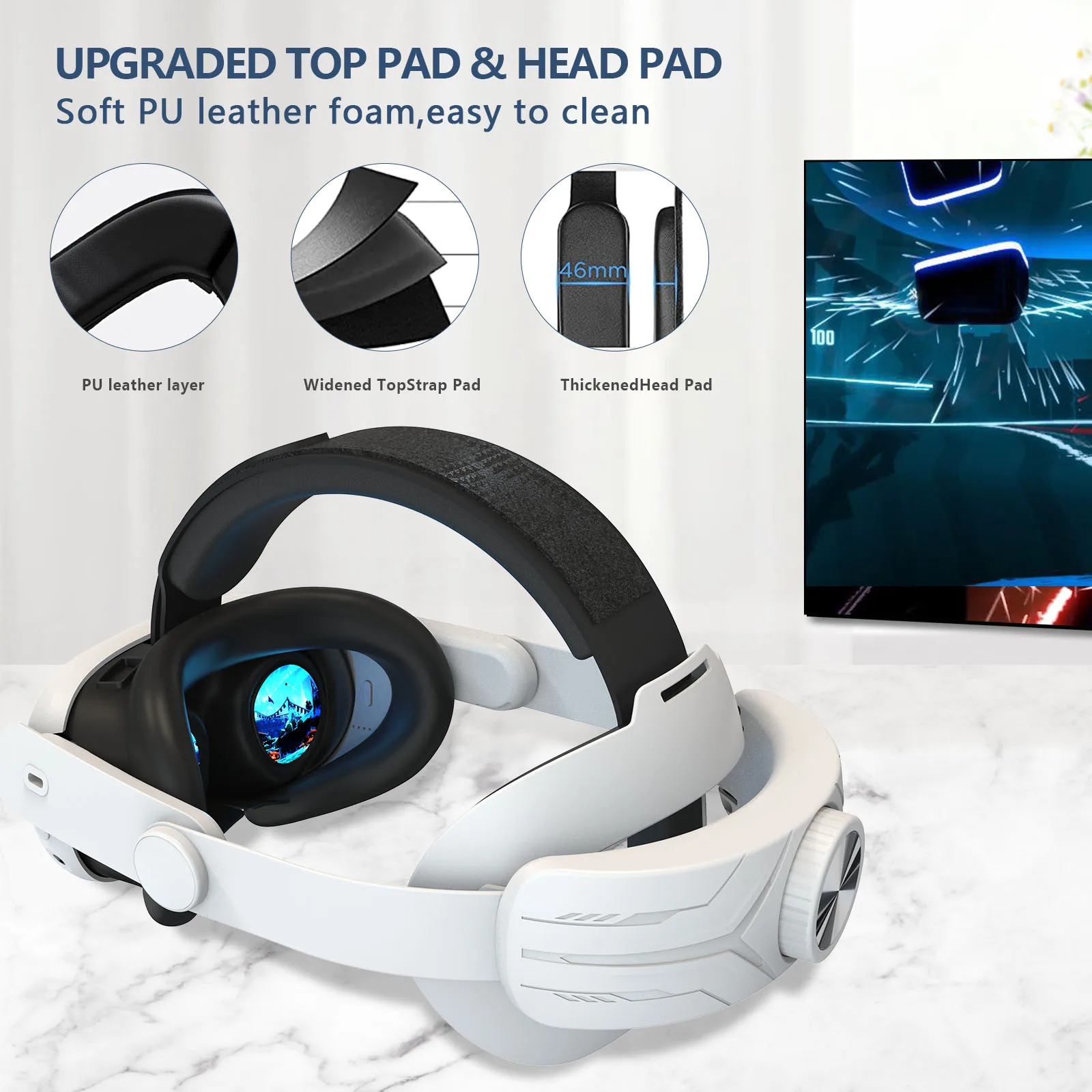 Head Strap Oculus Rift Headband Ergonomic Oculus Quest Headband VR