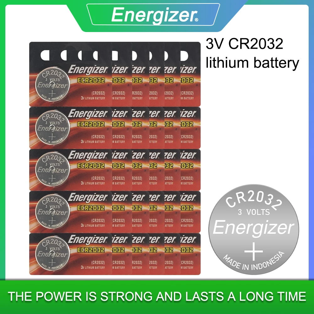 replacement batteries Energizer CR2032 CR 2032 DL2032 ECR2032 3V Lithium Battery For Watch Toy Calculator Car Remote Control Button Coin Cell lithium ion battery pack