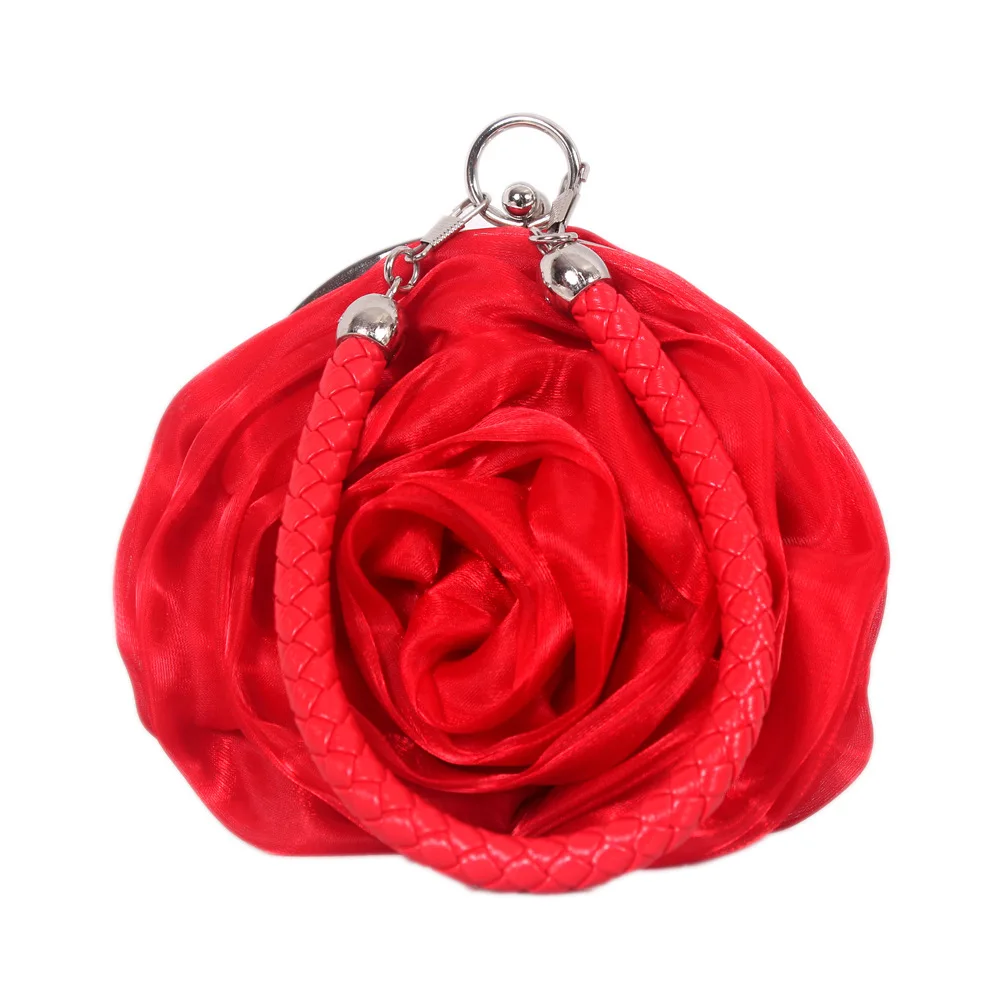 thumbnail image 1 of Bolso de noche vintage con flores para mujer, bolso de mano con cadena de flores rosas, bolso de mano para novia, boda, fiesta, cena, pequeño bolso, 1 of 5