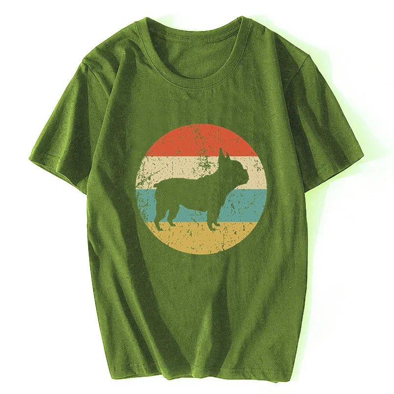 Retro French Bulldog Icon Design Men's Casual T-Shirt - Cool Short Sleeve Harajuku Style