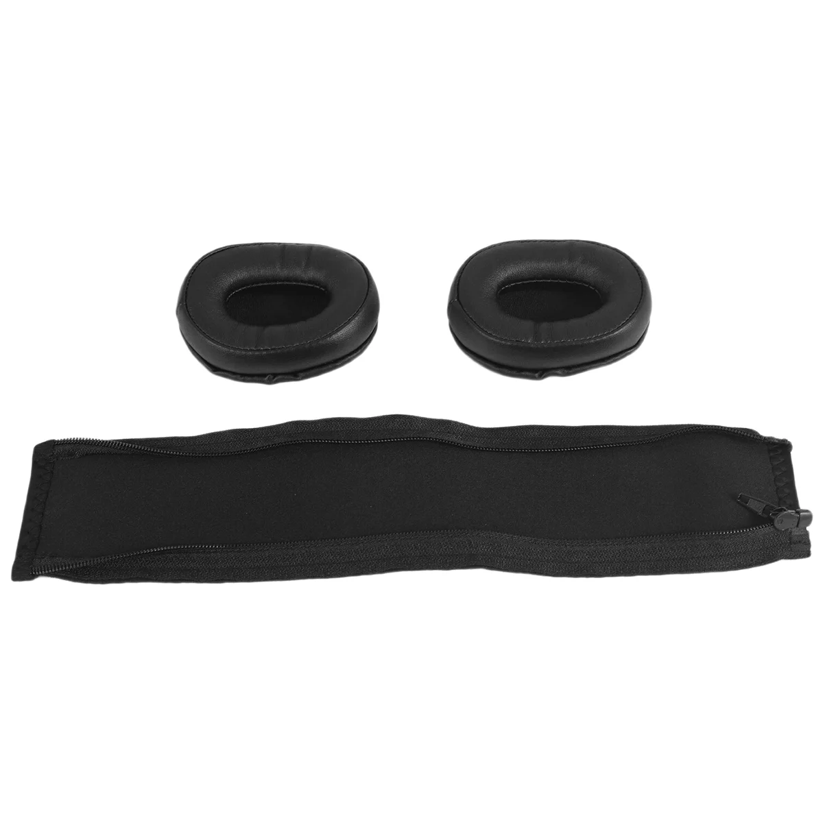 Headphone Sponge Leather Case Earmuffs Head Beam Protective Pad Black_OFSS