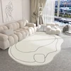 Fashion Irregular Bedside Bedroom carpet Modern Line Art Fluffy Soft Living Room Rugs alfombras habitación tapis 러그 tapete ковер 3