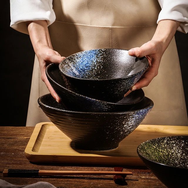 Cuenco japonés de ramen de cerámica, turquesa - TAKOIZU