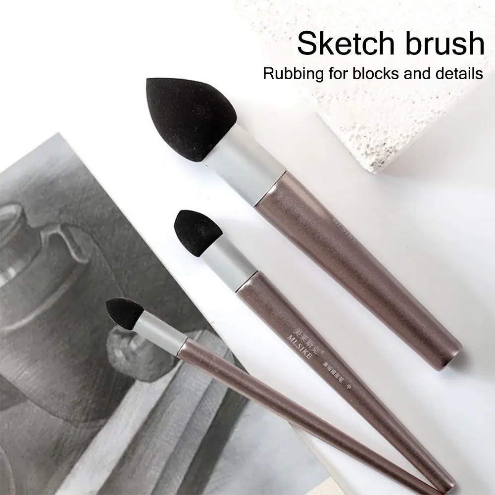 Washable Sketch Rubbing Brush Sponge Pen 1PCS for Oil Pastel Reusable Surface Detail Processing Rendering Highlight Detail Tool