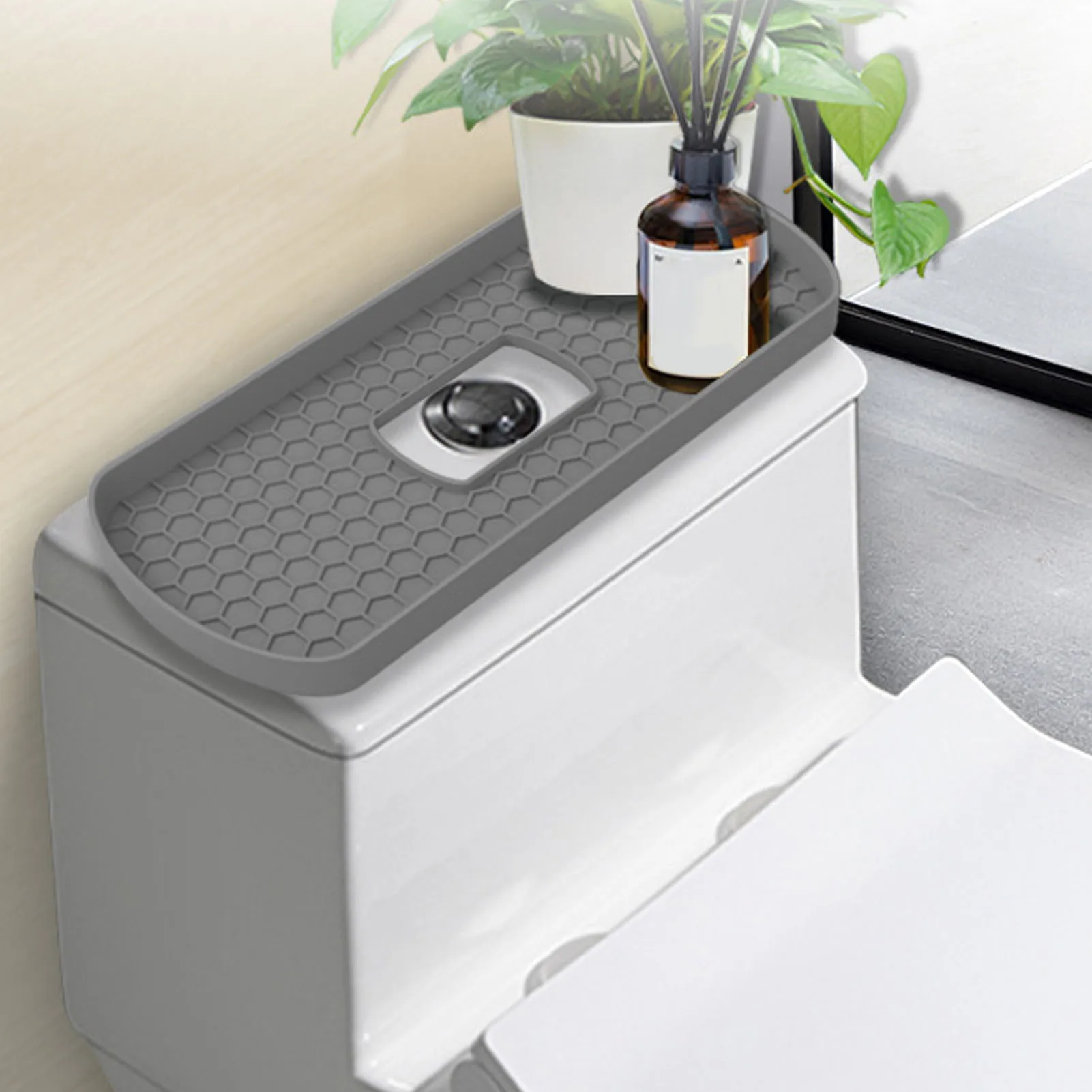 Toilet Tank Tray Bathroom Horse Bathroom Anti-slip Toilet Tray Silicone Rack Cover Accessories