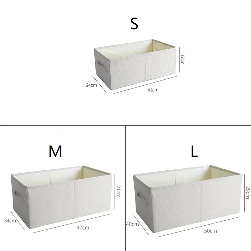 Fabric Storage Boxes with Lids Foldable Cloth Storage Box Fabric Clothes Container Wardrobe Organizer Bedroom Closet Living Room 4