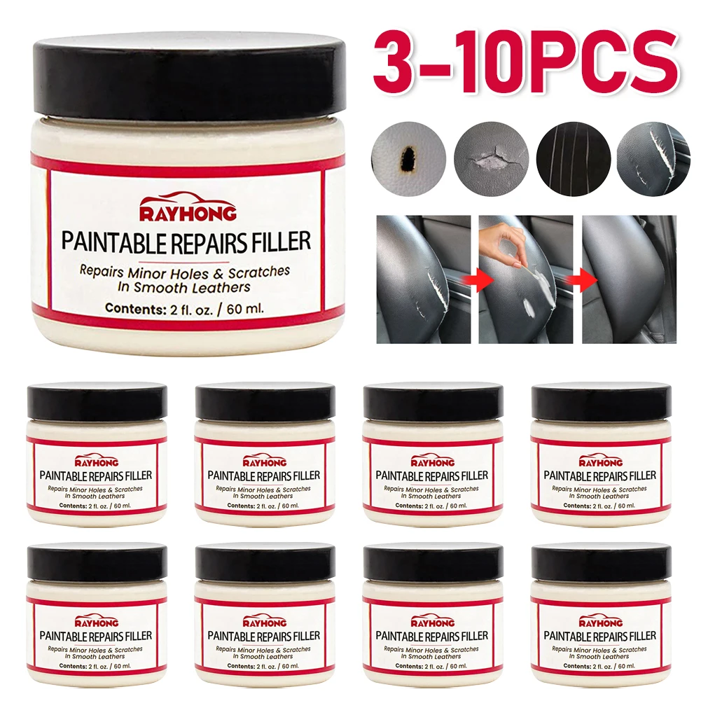60ml Leather Repair Filling Paste Compound Leather Restoration Cream Auto Car Repair Scratches Cracks Sofa Car Seat