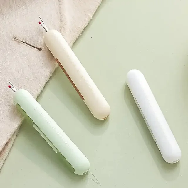 2-in-1 Needle Threader Sewing Tools,Easy Needle Threader Automatic Threader,Sewing Thread Remover Seam Ripper Stitch Unpicker 3