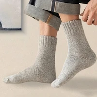 3/5 Pairs Of Thick Woolen Socks For Men, Autumn And Winter Stockings, Towels To Keep Winter Warm, Crew Socks, Christmas Gift 2