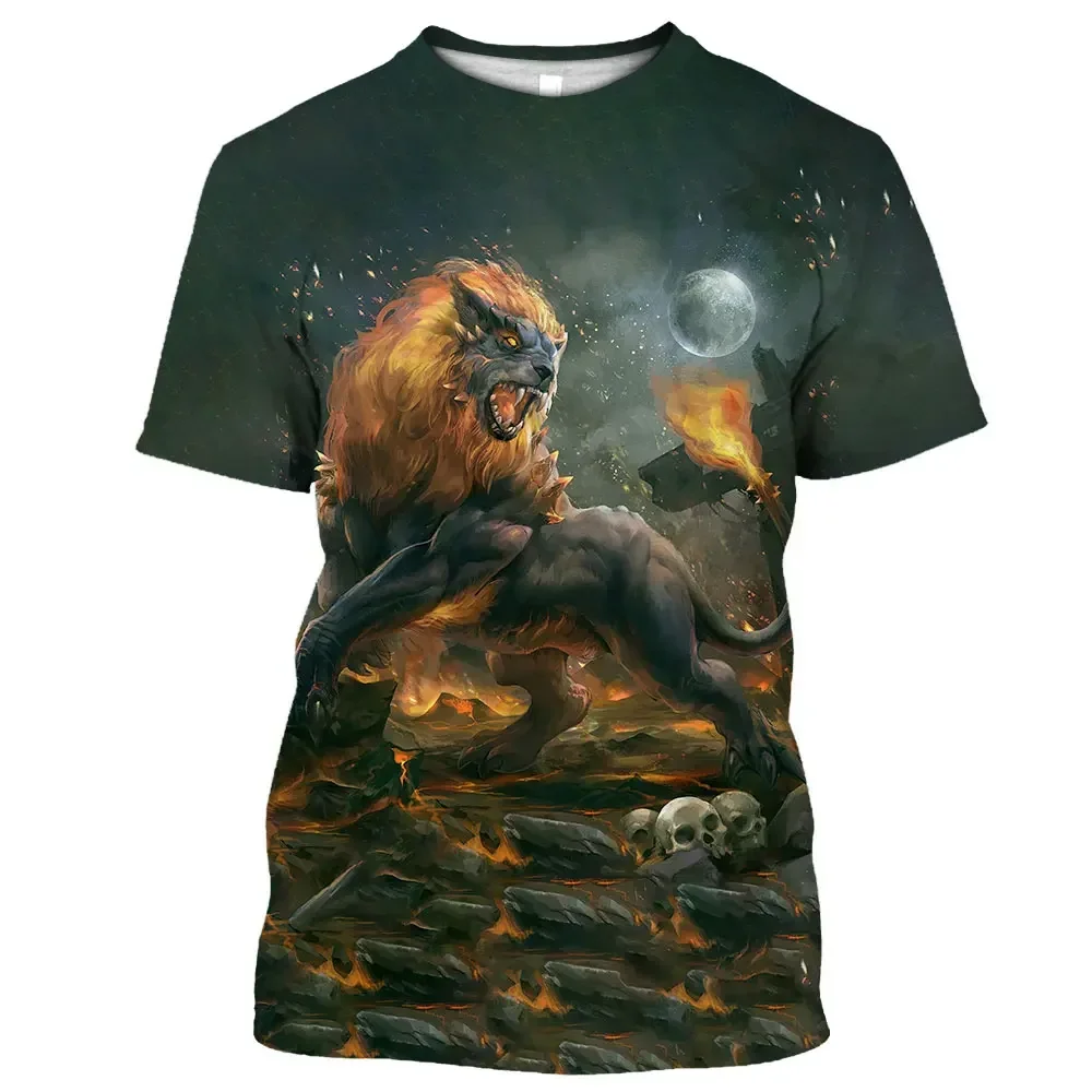 Мужская футболка с принтом животных