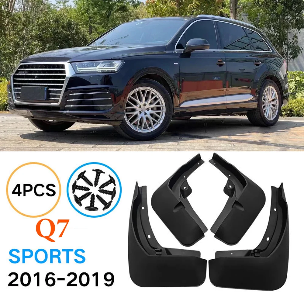 

For Audi Q7 Sport 2016 2017 2018 2019 Mudguard Fenders Mud Flap Guards Splash Mudflaps Car Accessories Front Rear 4PCS