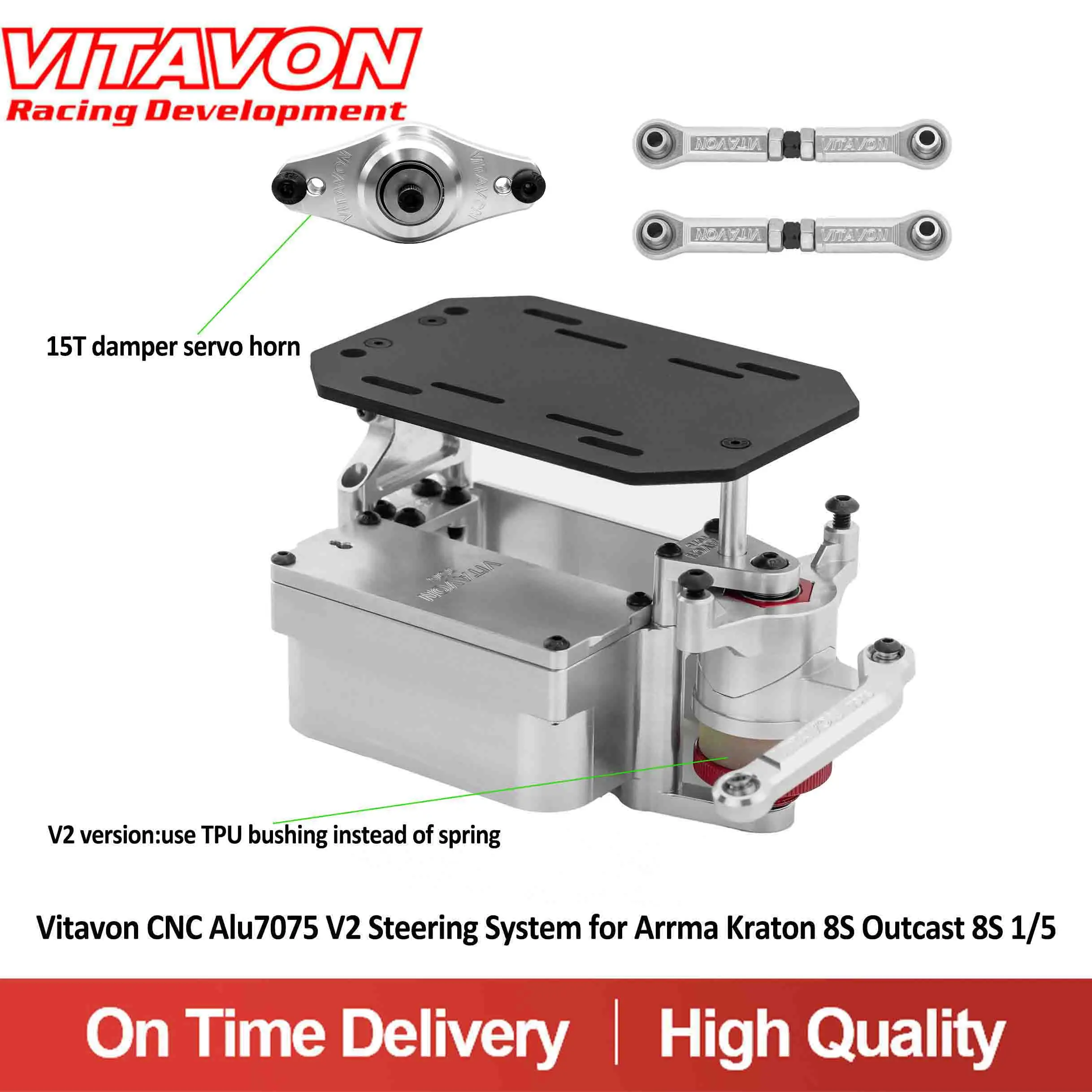 Vitavon CNC Alu7075 Diff Case For Arrma Outcast 8S Kraton 8S 1/5 - Foto 5
