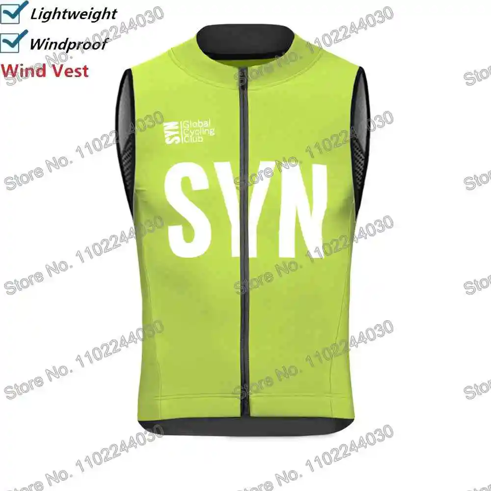 SYN Cycling Vest Windbreaker Pro Race Men Wind Vest Summer Road Bike Jersey Sleeveless MTB Women Bicycle Jacket Sportswear cycling vest