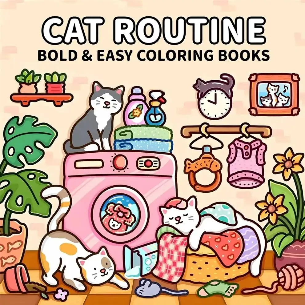 Cat Moments Adult Coloring Book Unique Book for Relaxation Upgraded Paper for Comfortable Coloring Perfect Gift Friend 2