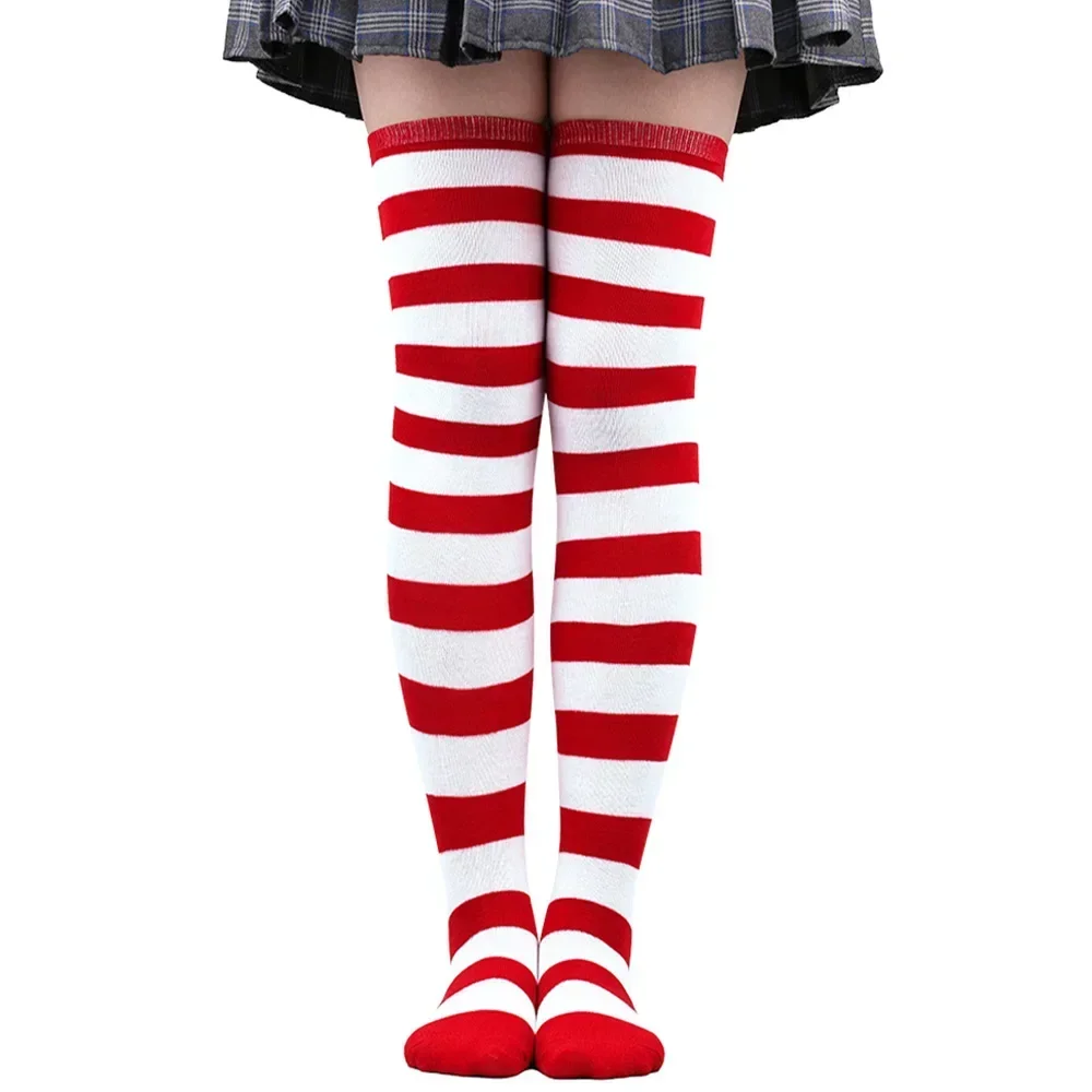 Dot Oberschenkel Hohe Strümpfe Damen Gestreift Damen Mädchen Schwarz Weiß Rosa Lang Über Knie Socken Cosplay Lolita Harajuku Y2k – Detail 21