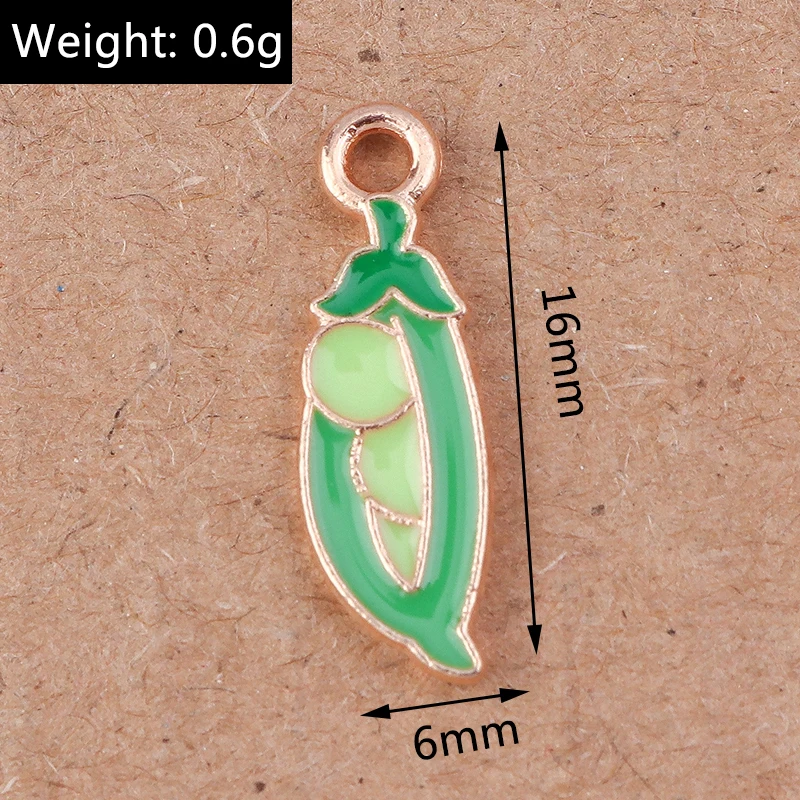 10 teile/los Mix Nette Gemüse Tomaten Mais Charms Emaille Bunte Blume Charms Anhänger für DIY Ohrringe Halsketten Handwerk Geschenk – Detail 5