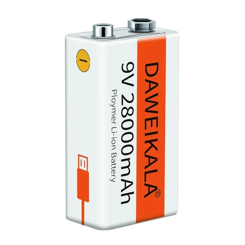 9V battery 28000mAh li-ion Rechargeable battery Type-C 9v for Multimeter Microphone Toy Remote Control KTV use rechargeable lithium batteries