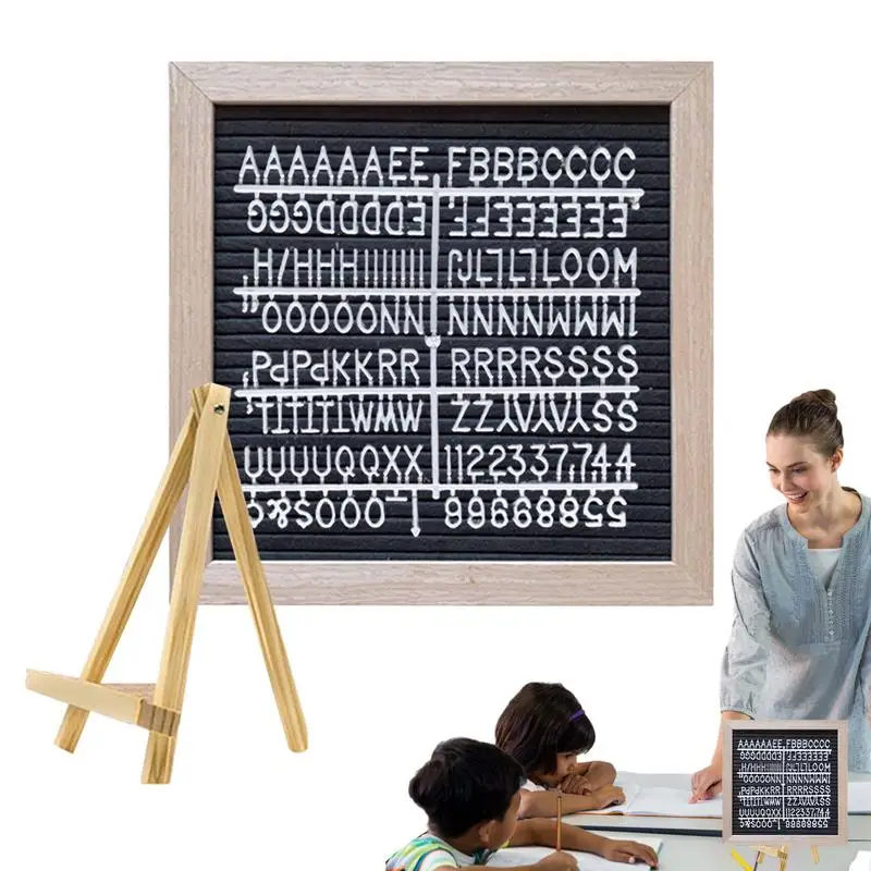 

Letter Board With Stand Felt Multipurpose Message Board Mother's Day Square Letter Board With Letters Elegant Announcement Sign