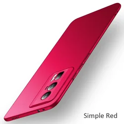 Shockproof Ultra Slim Frosted Hard Plastic Case Cover for POCO F6 (Simple Red)