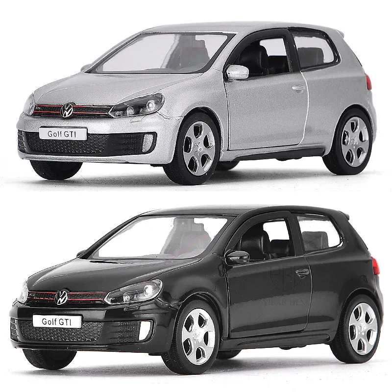 1:36 VW Golf 6 GTI Druckguss-Legierungsautomodell, Spielzeugfahrzeug, Metallsimulation, Spielzeugautomodell, 2 Türen geöffnet, Kinderspielzeug, Geschenk