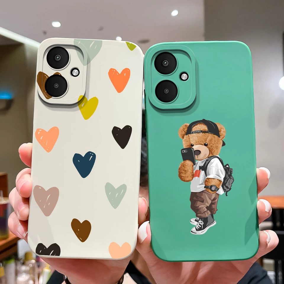 Gesture Love Heart Liquid Shockproof Case - Shockproof Cover with Gesture Love Heart Design