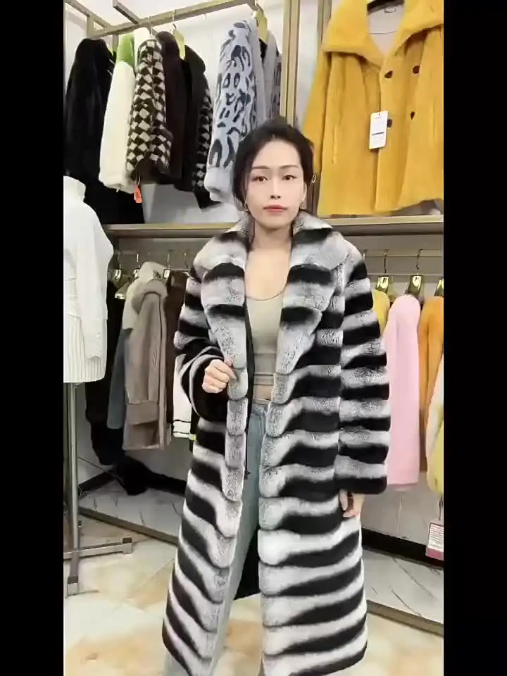 Новейший дизайн зимняя шуба женская куртка длинное пальто из натурального меха