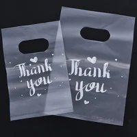 100Pcs Mini Thank you Plastic Gift Bags Wedding Candy Bags Shopping Carrier Bags 1