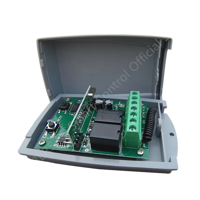 Fabrikneuer 2-Kanal Garagentor-Motor-Fernbedienungsempfänger unterstützt 433,92 MHz Festcode- und Rolling-Code-Fernbedienungsschalter – Detail 6