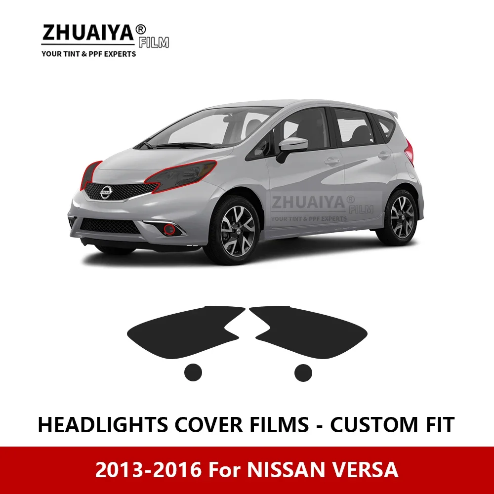

For NISSAN VERSA 2013-2016 Car Exterior Headlight Anti-scratch PPF precut Protective film Repair film Car stickers Accessories