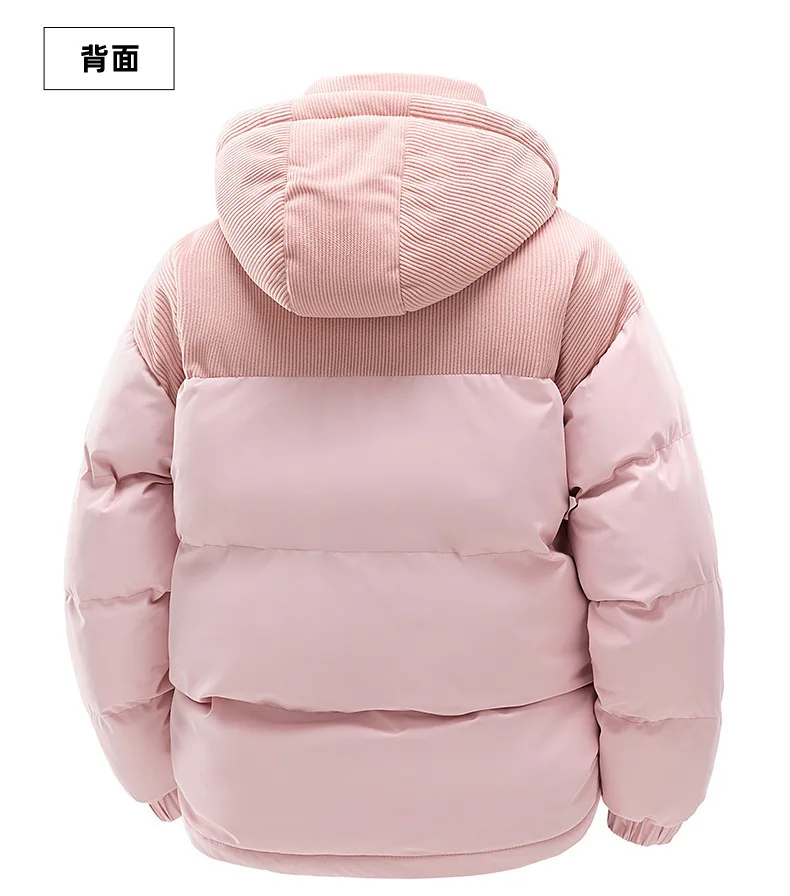 Custom LOGO cotton-padded clothes for men and women 2025 winter new thickened warm removable hooded cotton clothes couple jacket
