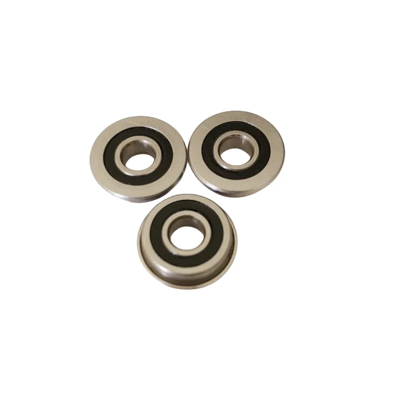 50pcs 정밀 플랜지 베어링 F695-2RS 5*13*4mm 플랜지형 F695 RS 소형 볼 베어링 F695RS VORON Mobius 2/3 3D 프린터용