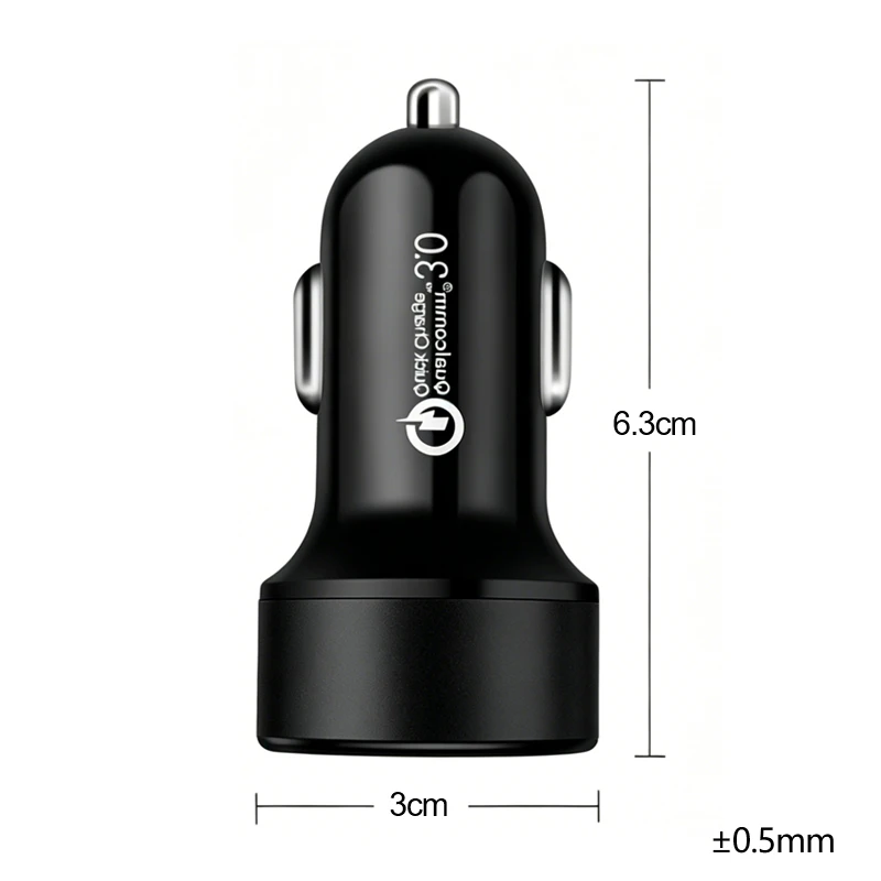 고속 차량용 충전기 듀얼 포트 LED 전압 표시 기능 타입 C PD QC3.0 USB 시거잭 어댑터 휴대폰 트럭 SUV 충전용
