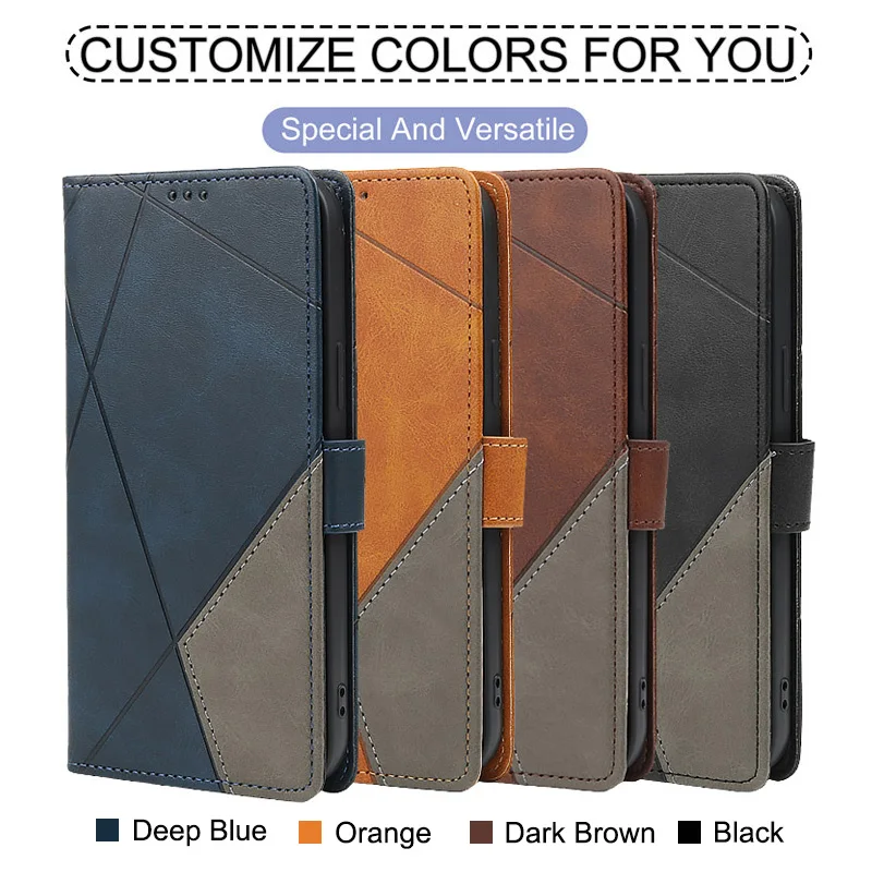 Wallet Business Magnetic Flip Leather Case with Card Slot and Photo Frame Cover