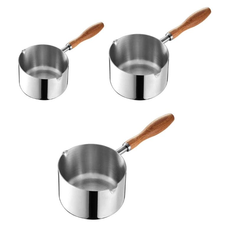 Stainless Steel Mini Frying Pan Household Hot Oil Pan Boiled Eggs Hot Chocolate Milk Pot Household Multi-purpose Pot