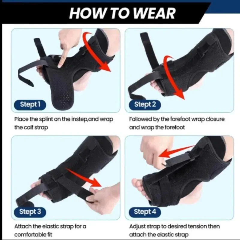 Ankle brace 1PC Plantar Fasciitis Night Splint Adjustable Ankle Brace Foot Drop Brace for Plantar Fasciitis Arch Foot Pain Achilles banket