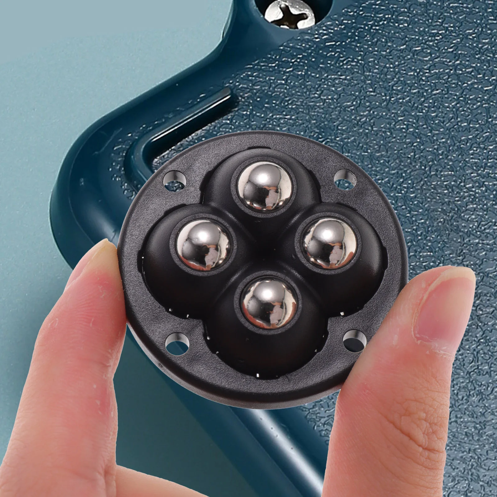 4 Pcs Self Adhesive Casters Wheels Sticky on Swivel Casters Small Storage Bin Stainless Steel Mini Swivel
