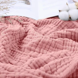 Premium Double Gauze Cotton Muslin Fabric for DIY Crafting & Sewing Projects (Pink)