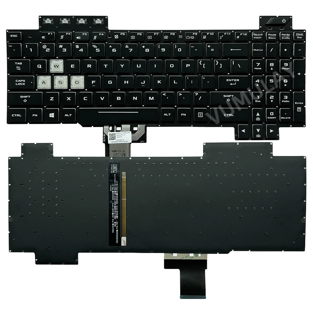 

US RGB Backlit Keyboard for ASUS TUF FX505 FX505DY FX505DT FX505GM FX705 FX705GM FX705DT FX95 FX95G FX95DU FX80 FX80G FX86