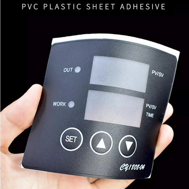 Personalised Thick Plastic Sheet Adhesive Sticker Printing Custom Design PVC Control Panel Label