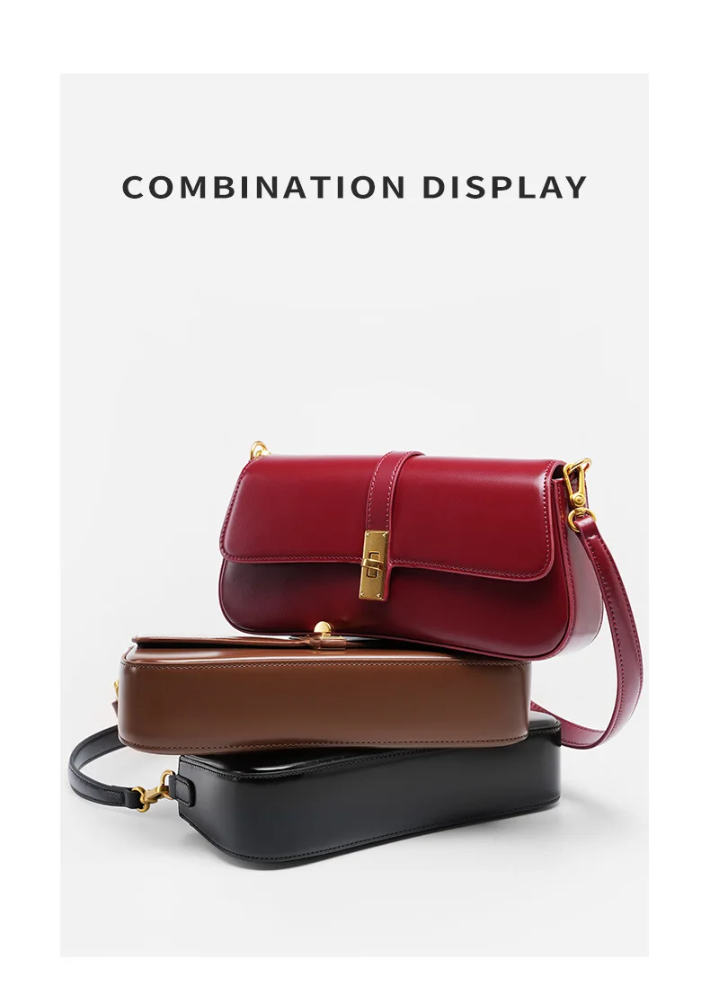 Women's Single Shoulder Crossbody Bag In Cowhide Leather_voghion.com