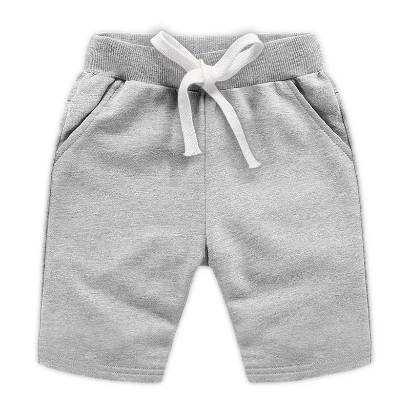 Children's Cotton Solid Elastic Waist Beach Shorts For Boys 2-12Y boys shorts