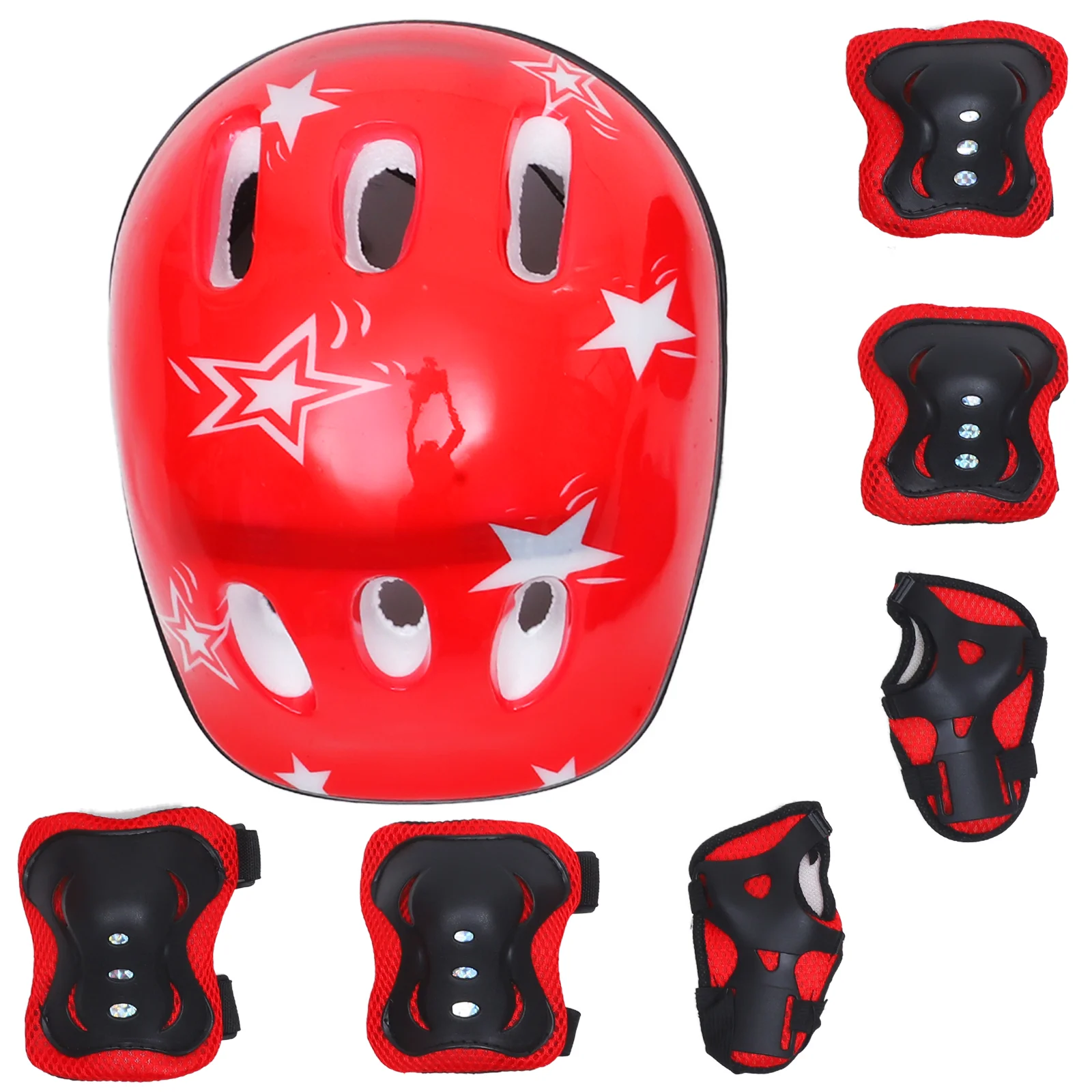 

7 Pcs Cycling Equipment Child Knee Pads for Kids and Elbow Gear Kit Youth