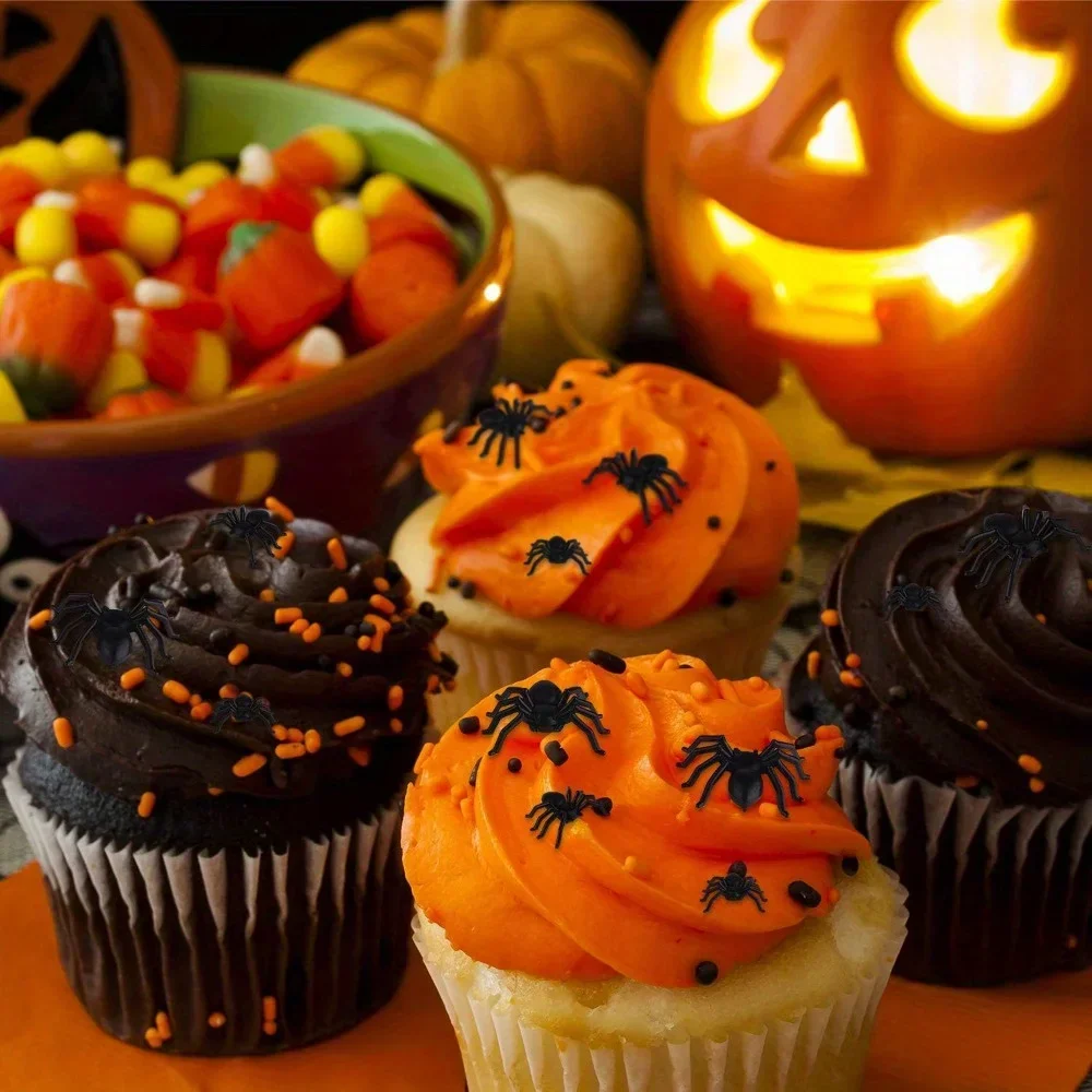 Großhandel Mini gefälschte schwarze Spinnen Halloween Dekoration Horror Spinne DIY Party Spukhaus Prop lebensechte Insekten knifflige Spielzeuge – Detail 4