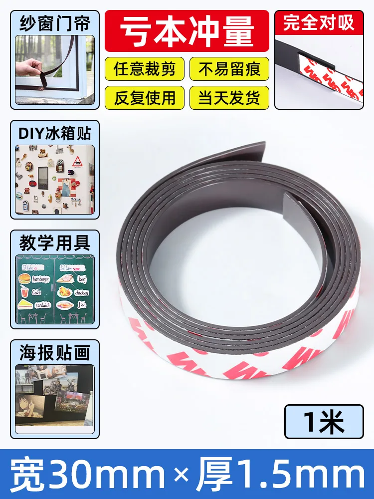 Versatile Adhesive Magnetic Strip for Teaching Aids and Craft Projects